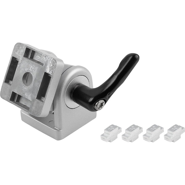 Joint Block With Adjustable Handle 40X40X60, Form:C Zinc, Type I, Comp:Zinc, Comp:Black, Bn=8